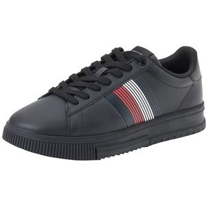 Tommy Hilfiger Heren Supercup LTH Seasonal Mid Top, zwart, 6.5 UK, Zwart, 40 EU