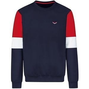 Sweatshirt met contrasterende elementen, Donkerblauw, XXL