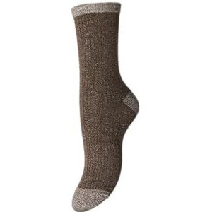 PIECES Pcsebby Glitter Blocking Socks Noos, Morel, One size
