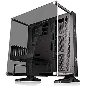 Thermaltake Core P3 ATX pantserglas gaming computer behuizing chassis, open frame panoramisch zicht, glazen wandhouder, riser kabel inclusief, Black Edition, CA-1G4-00M1WN-06