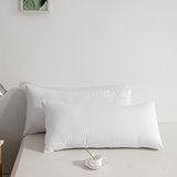 Kono Set van 2 kussenslopen van geborsteld polyester met envelopsluiting, 40 x 80 cm, machinewasbaar, kreukvrij en ademend (wit)