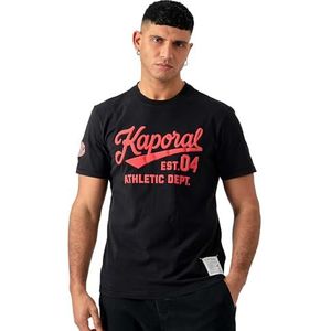 Kaporal, T-shirt, model Barel, heren, zwart, L; regular fit, korte mouwen, ronde hals, Zwart, L