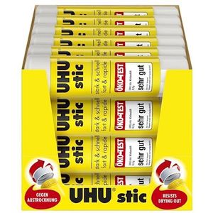 UHU Stic lijm Stick solide wasbaar niet-toxisch 8.2g Ref 45187 [Pack van 24]