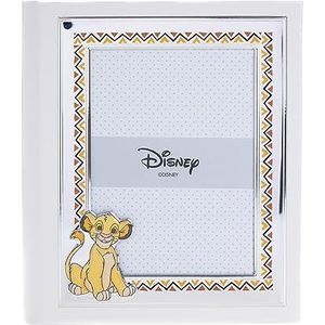 VALENTI & CO. Disney Baby - Leeuwenkoning Simba - fotoalbum voor kinderen met zilveren fotolijst voor doop of verjaardag kinderen