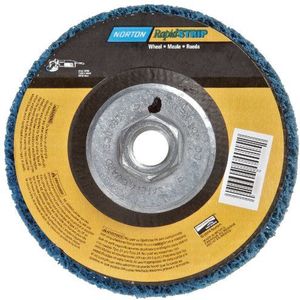 Norton Non-Woven Depressed Center Rapid Strip Wheel, 4-1/2"" Diameter, 5/8""-11 Arbor Hub, Grit Grof (Pack van 1)