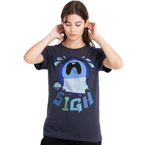 Inside Out 2 Sadness dames T-shirt, diep marineblauw, groot, Diepe marine, L