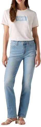 Levi's - 314 Shaping Straight - Spijkerbroek - Blauw - 74% Katoen, 24% Polyester, 2% LYCRA®®