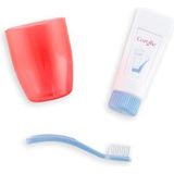 Ma Corolle Tandenborstelset, blauw, 3-delig, tandenborstel, tandpasta, beker, voor alle 36 cm MaCorolle-poppen, vanaf 4 jaar