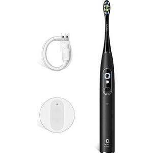 Oclean Elektrische Tandenborstel X Elite 10, Touchscreen met 12 Gebiedsregistratie, 5 Poetsstanden, Sonic Tandenborstel met Timer, 40 Dagen Batterijduur, 45dB, Zwart