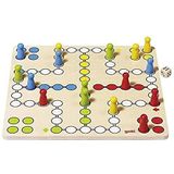 Goki Houten Ludo Spel | 4+ | 2-4 Spelers | 28x28cm | Tactische en Strategische Keuzes