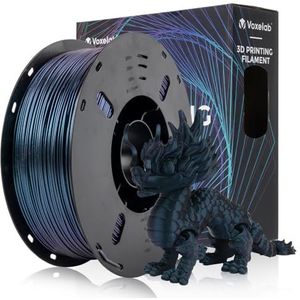 VOXELAB Chameleon PETG 3D-printerfilament, kleurwisselfilament, 1,75 mm, nauwkeurige maatnauwkeurigheid +/- 0,02 mm, nette spoel, 1 kg, verandert van kleur met licht en hoeken, PETG brandt titanium