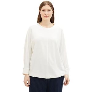 TOM TAILOR Dames Plussize T-shirt, 10315 - Whisper White, 46 NL
