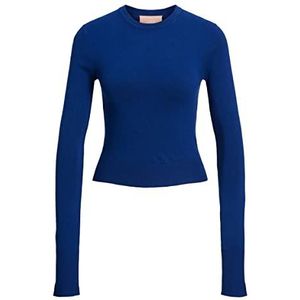 JACK & JONES Jjxx Jxvalentina Ls Soft Cropped Cn Knit Pullover voor dames, Sodalite Blue, S