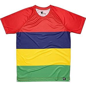 hoopoe running apparel Heren Flags T-shirt, korte mouwen, hardlopen, gym #LesQuatreBands