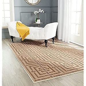 Safavieh INF586, woonkamertapijt, geweven polyester modern 160 x 230 cm Lichtbruin/bruin