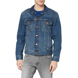 Wrangler heren CLASSIC DENIM JACKET Denim jas,Bleu (Mid Stone),L