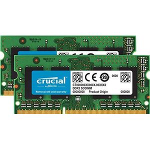 Crucial RAM CT2KIT51264BF160BJ 8GB Kit (2x4GB) DDR3 1600 MHz CL11 Laptop Geheugenkit