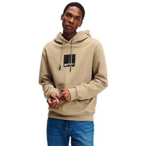 KARL LAGERFELD JEANS Regular Box Logo Hoodie, Desert Taupe, S