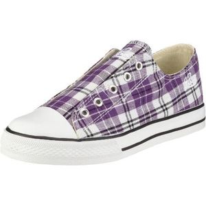 LICO Fly Low 180097 Damessneakers, Violet lila geruit, 36 EU