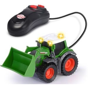 Dickie Toys - Fendt speelgoedtractor - (14 cm) met kabelafstandsbediening voor kinderen vanaf 3 jaar, op afstand bestuurde tractor met beweegbare schep en licht incl. batterijen