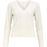 OBJECT - Trui - Wit - Effen - V-hals - Lange Mouwen
