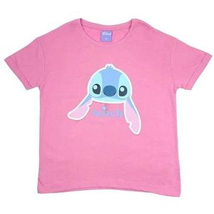 Disney Lilo & Stitch T-shirt, grappig en kleurrijk design, perfect voor meisjes en jongens, Roze, 4 Jaren
