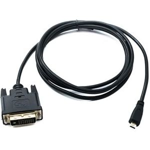 System-S HDMI-kabel 180 cm micro-stekker naar DVI D 24+1 25-pins stekker paneelmontage schroef adapter