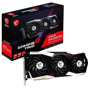 MSI Radeon RX 6750 XT GAMING X TRIO 12G grafische kaart - AMD RX 6750 XT, GPU 2554/2623 MHz, 12000 MB DDR6 geheugen, geheugensnelheid 18000 MHz, Memory Bus 192bit