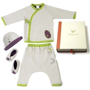 Pandi Panda Baby Jongens Outfit Bruin Tulp Hout 3 tot 6 Maanden