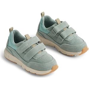 Wheat Unisex kinderen dubbele klittenband Alin sneakers, 4107 Aquaverde, 33 EU