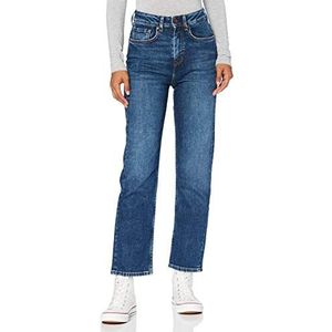 Pepe Jeans Lexi Sky High Straight Jeans voor dames, Dark Used Wash, 33W x 28L