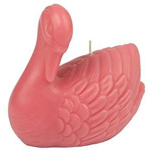 fisura. DC0503 kaars van was, originele vorm, decoratief, 13 cm, 500 g, Pink Swan