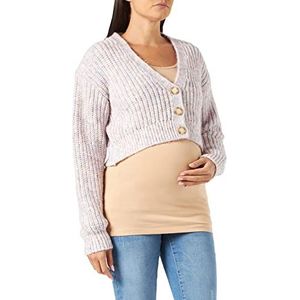 MAMALICOUS Dames MLSABINE L/S Cropped Knit Cardigan gebreide jas, Bog/Detail:SPACEDYED Yarn, M