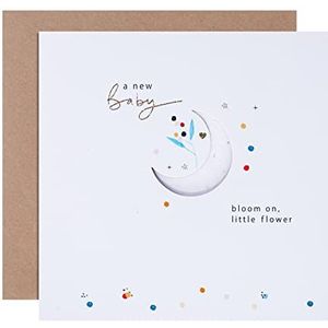 Hallmark Nieuwe Baby Card - Eigentijds ontwerp met zaadpapier