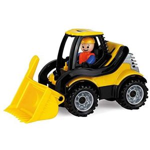 Lena 01622 - Truckies shovel, stabiel bouwvoertuig ca. 22 cm, klein speelgoedvoertuig, wiellader voor kinderen vanaf 2 jaar, robuuste speelgoedlader voor zandbak, strand en kinderkamer