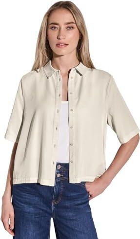 Street One Dameshemdblouse in washed-look, Moonstone Sand, 34