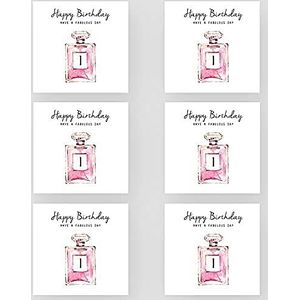 Marvello Parfum verjaardagskaarten Box Set (6 kaarten) - Premium enveloppen inbegrepen - één ontwerp - leeg binnen - voor haar, moeder, zus, oma, tante, vriend