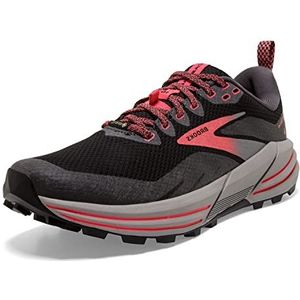 Brooks Cascadia 16 GTX waterdichte trailloopschoen voor dames, Zwart/Zwart Parel/Koraal, 41 EU