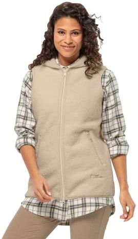 Jack Wolfskin Dames High Curl Long Vest W Fleece Vest