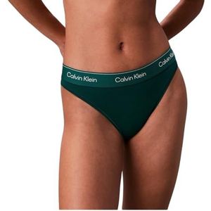 Calvin Klein Dames HOGE BEEN TANGA LV00QF8524 Tanga, Groen (Turf), XS, Groen (Turf), XS