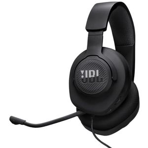 JBL Quantum 100M2 bedrade over-ear gaming koptelefoon met JBL QuantumSOUND Signature en 3.5 mm koptelefoonaansluiting, compatibel met meerdere platforms, afneembare microfoon, mute-functie, in zwart