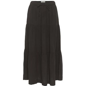 Part Two GetiaPW Damesrok Relaxed Fit Enkellengte rok, Zwart, 44