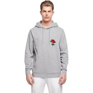 Mister Tee Heren Hoodies Rose Hoody, Regular Fit, M, Heather Grey, M
