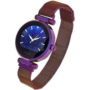 Garett Lisa stalen smartwatch voor dames, violet
