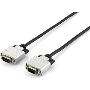 Equip 118865 VGA kabel 15 m VGA (D-Sub) Zwart, Zilver