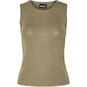 PIECES Pcsalima Sl O-Neck Knit Top Bc, zeemeermin, S