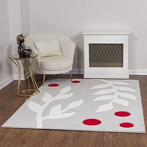 Surya Dijon Abstract tapijt - vloerkleden voor woonkamer, eetkamer, lounge bed, modern marmeren tapijt, zachte luxe, gemakkelijk te onderhouden middelhoge pool, groot tapijt 120 x 170 cm, grijs tapijt