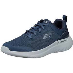 Skechers Bounder 2.0 Nasher sneakers voor heren, Navy Mesh Trim, 43 EU