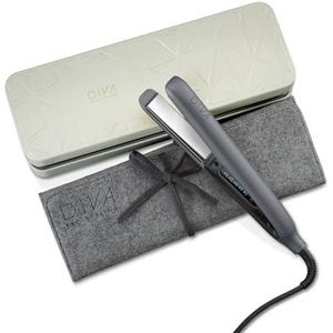 Diva Pro Styling Precious Metals Touch Straightener - Stijltang - Temperatuurbedieningspaneel, titanium PRO202