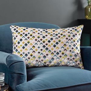 Paoletti Lexington Velvet Jacquard Veer rijk gevuld kussen
